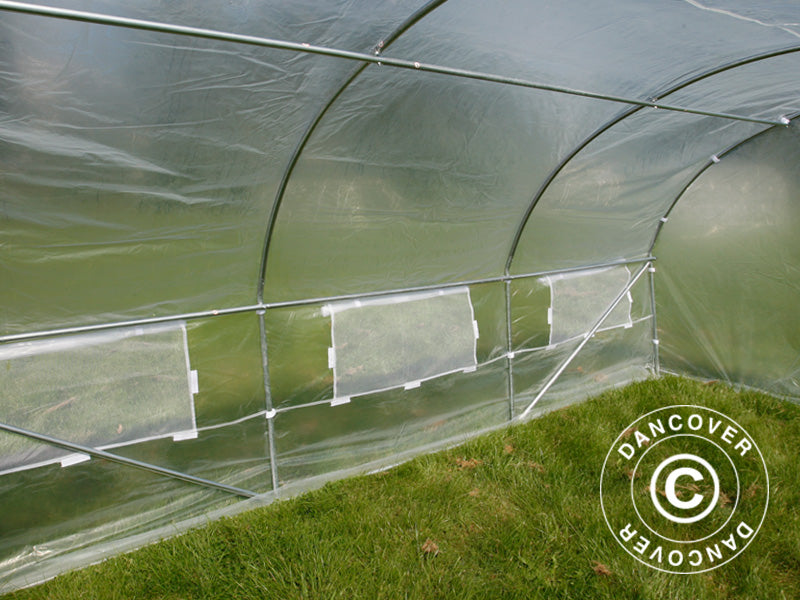 Polytunnel Drivhus 3x4,5x2m, 13,5m&sup2;, Transparent