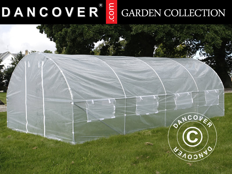 Polytunnel Drivhus 3x6x2m, 18m&sup2;, Transparent