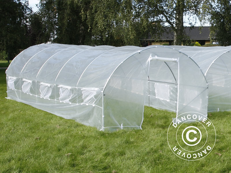 Polytunnel Drivhus 4x6,6x2m, 26,4m&sup2;, Transparent