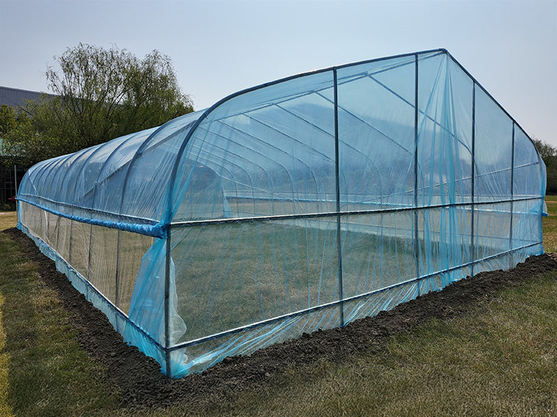 Polytunnel Drivhus, 7,5x10x3m, 100-mikron PO-film, Transparent