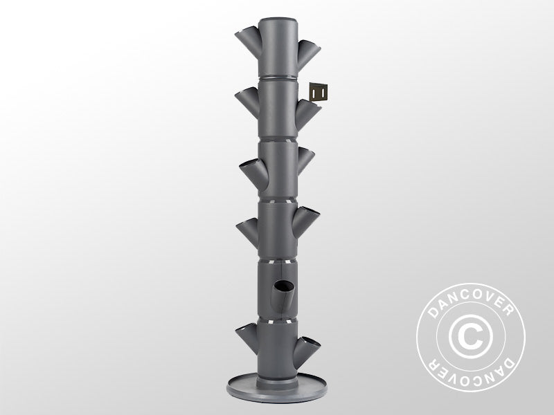 Plantetårn, SISSI STRAWBERRY, vertikal potte, Antrasitt