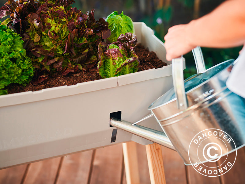 Høybed, SAMMY SALAD, m/duk og vanntank, Lysegrå