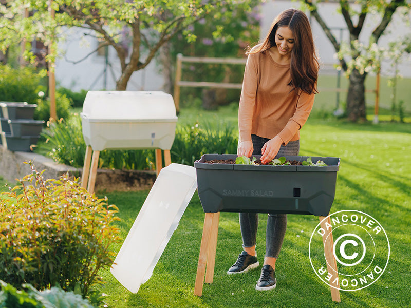 Høybed, SAMMY SALAD, m/duk og vanntank, Antrasitt