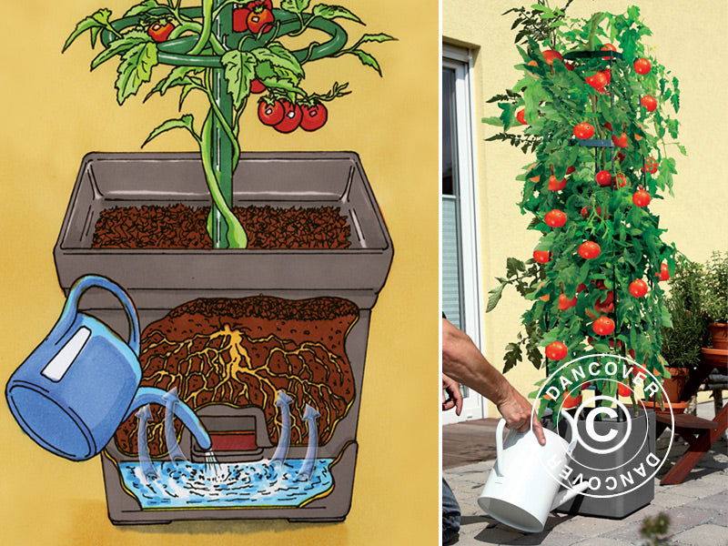 Plantetårn Maxitom, 0,25x0,25x1,5m, Antrasitt