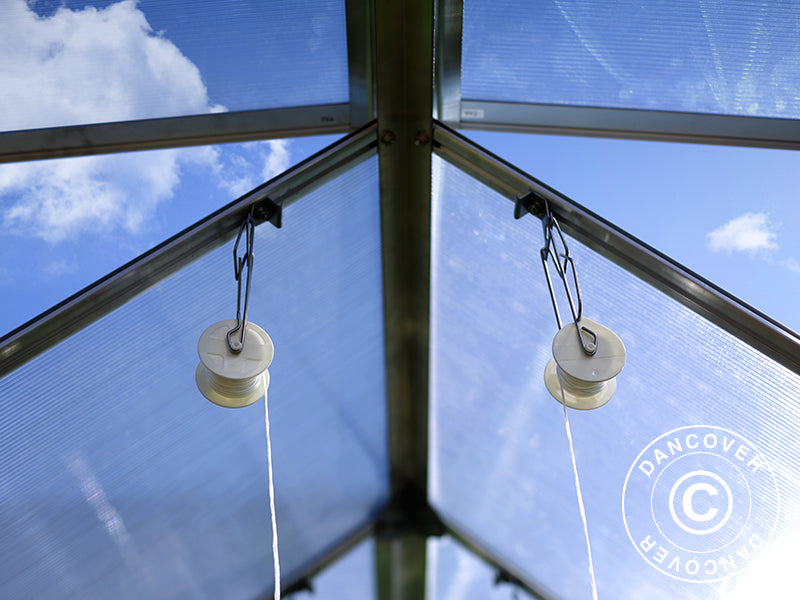 Drivhus polykarbonat Balance 11,1m², Palram/Canopia, 3,04x3,66x2,57m, Sølv