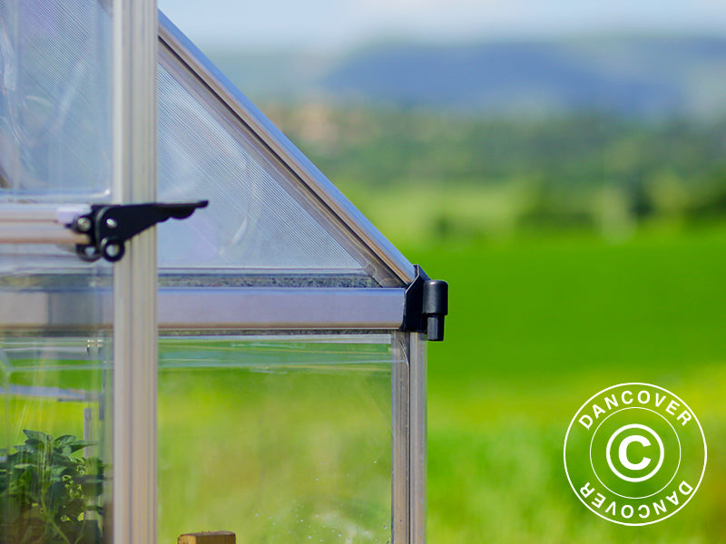 Drivhus polykarbonat Balance 11,1m², Palram/Canopia, 3,04x3,66x2,57m, Sølv