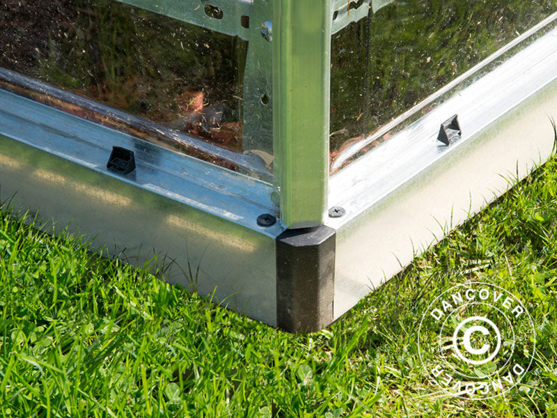 Veggdrivhus i Polykarbonat, 3,05m&sup2;, Palram/Canopia, 1,25x2,44x2,25m, S&oslash;lv