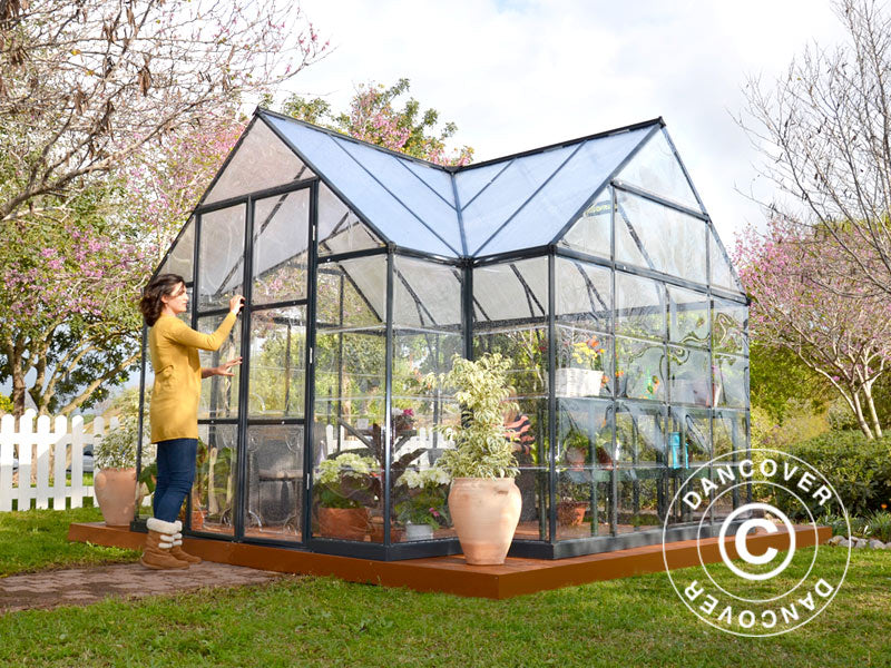Orangeri polykarbonat VICTORY, 10,41m&sup2;, Palram/Canopia, 3,66x3,05x2,69m, Gr&aring;