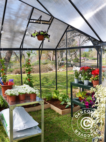 Orangeri polykarbonat VICTORY, 10,41m&sup2;, Palram/Canopia, 3,66x3,05x2,69m, Gr&aring;