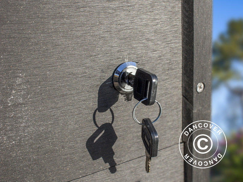 Teknisk skap til bassengtilbehør, 80x60x115cm, Koksgrå