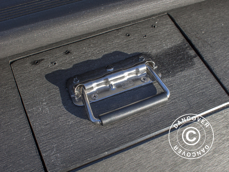 Teknisk skap til bassengtilbehør, 80x60x115cm, Koksgrå