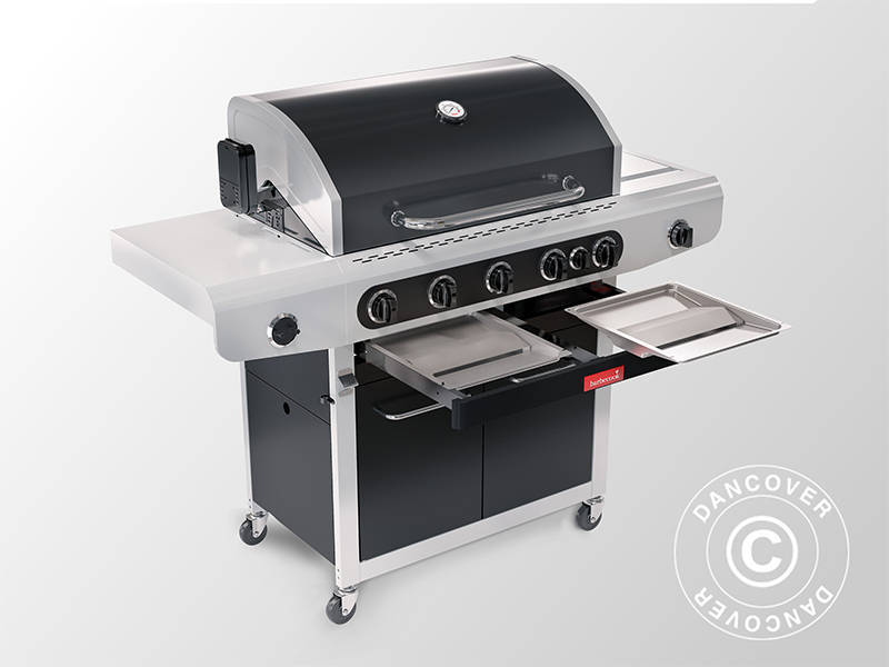 Gassgrill Barbecook Siesta 612, 56x142x118cm, svart