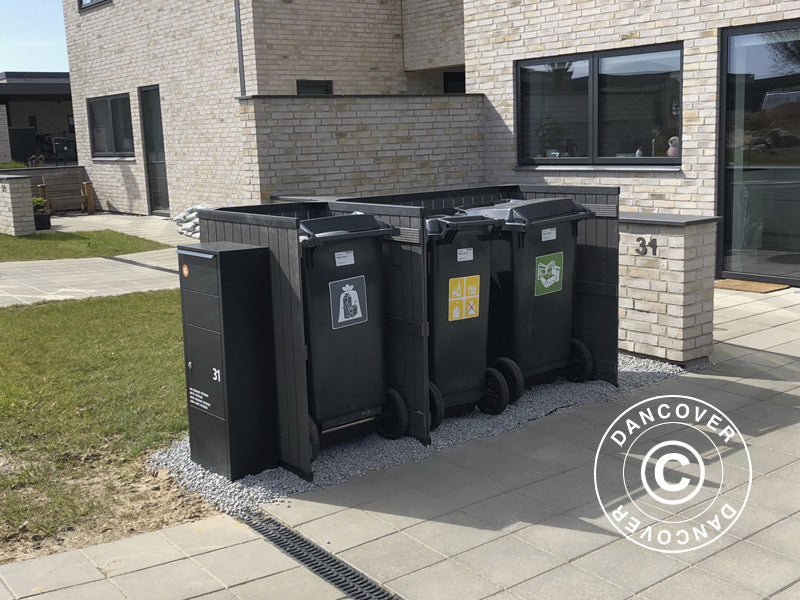 Søppelskur 0,68x0,84x1,13m, Antrasitt