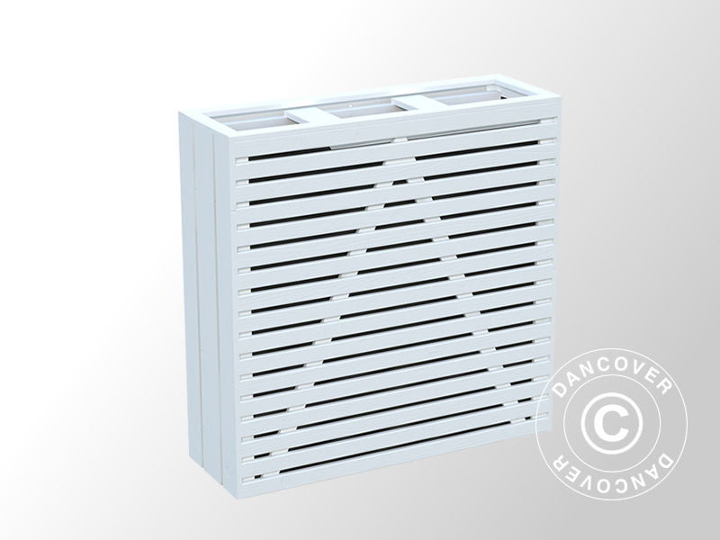 Blomsterkasse i tre m/innvendig potte, 1,03x0,33x1,02m, Hvit BARE 1 STK. IGJEN