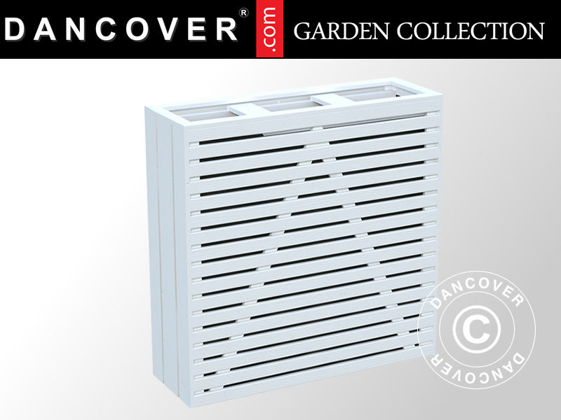 Blomsterkasse i tre m/innvendig potte, 1,03x0,33x1,02m, Hvit BARE 1 STK. IGJEN