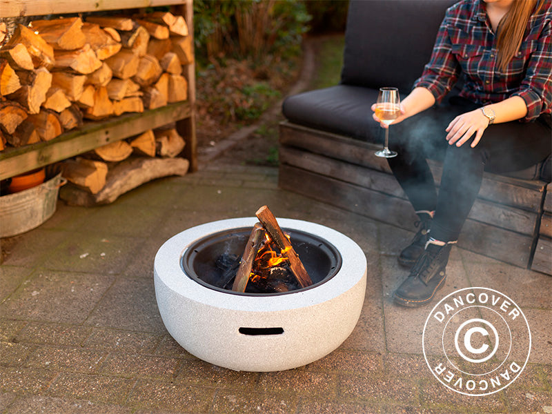 Bålpanne, Ø60x35cm, Grå/Svart