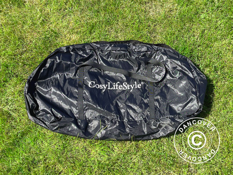 Isbadekar, Ø80x75cm, 300L, Svart/Hvit