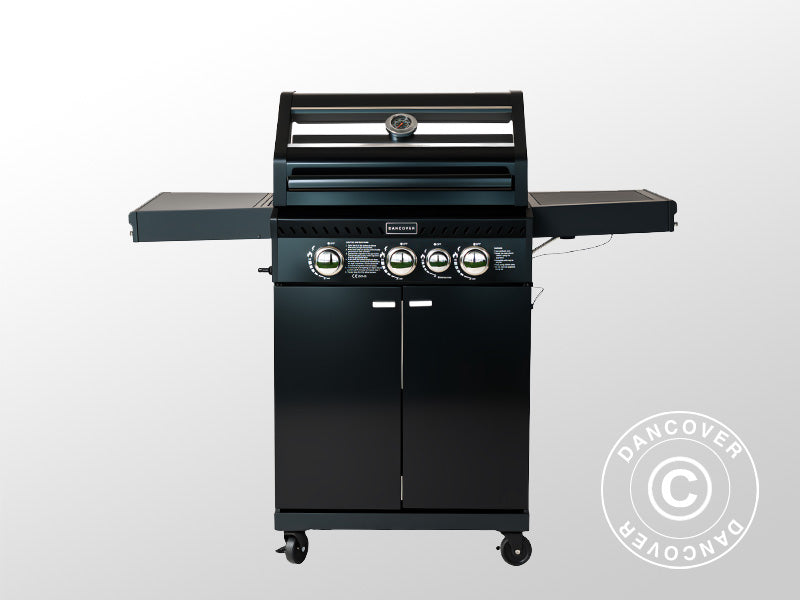 Gas BBQ Grill 53x123x112cm Black (SE)