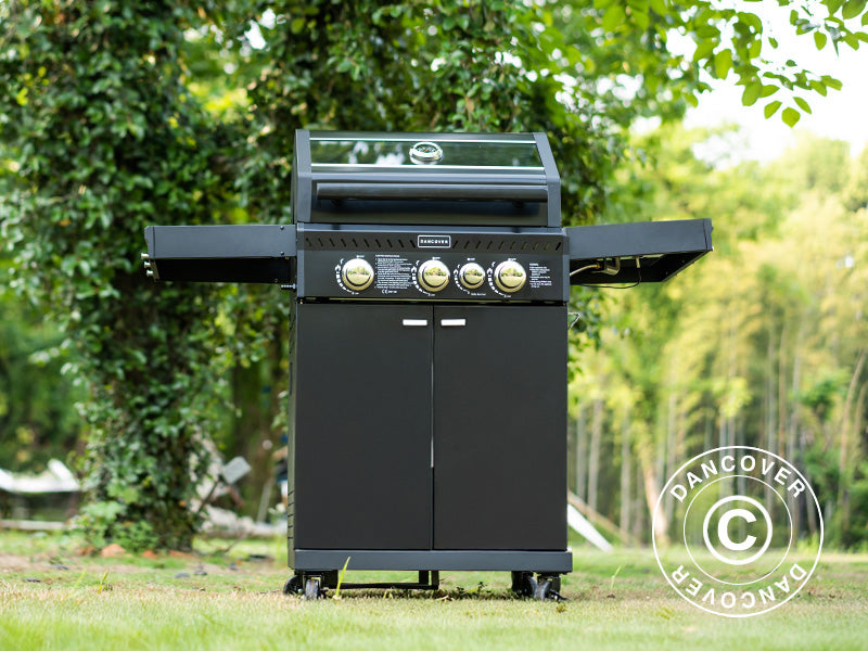 Gas BBQ Grill 53x123x112cm Black (IT)