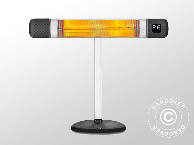 Terrassevarmer SMART-FR m/fjernkontroll, 2500 W, Svart