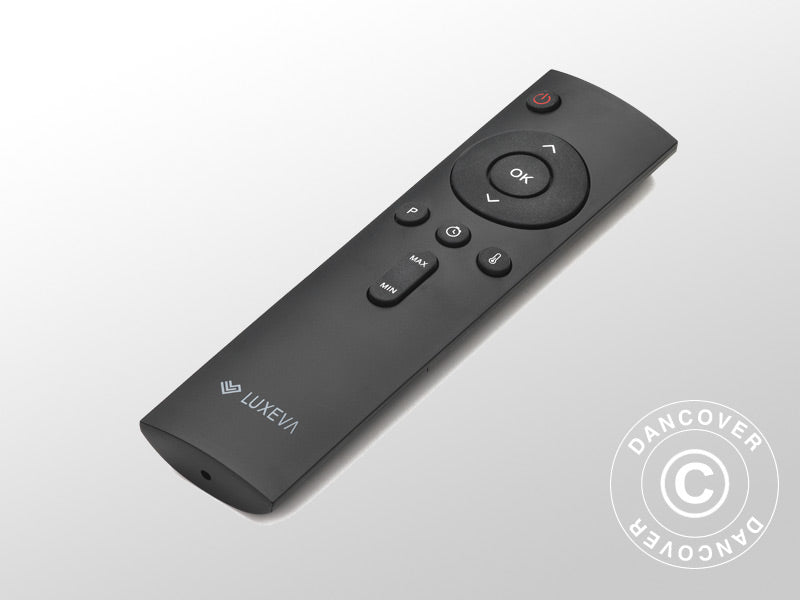 Terrassevarmer SMARTY-WL m/fjernkontroll, 2500W, Svart