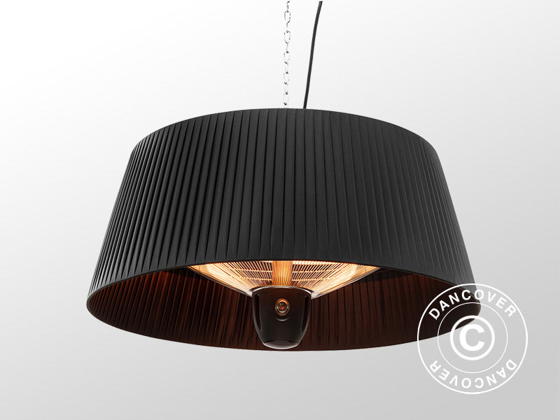 Hengende terrassevarmer med halogen IKEMA, 1500W, Svart