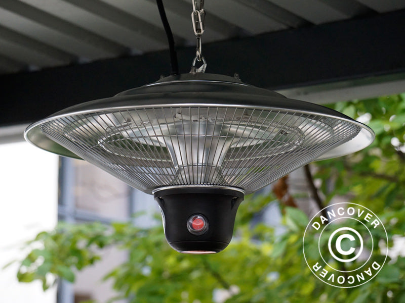 Hengende terrassevarmer PALAU m/FK, 500/1000/1500W, aluminium