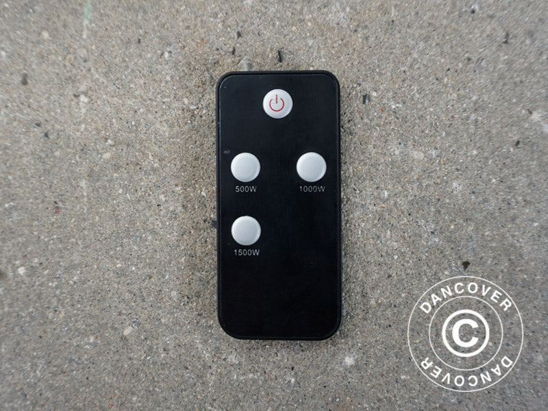 Hengende terrassevarmer NAURU w/FK, 500/1000/1500W, Sølvfarget