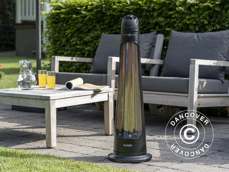 Terrassevarmer Q-Tower 1200, 1200W, Svart