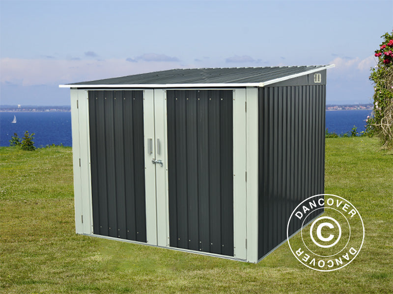 Sykkelskur 2,06x2,04x1,63m, 4,2m², Antrasitt/Hvitt