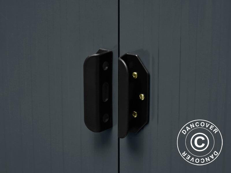 Redskapsbod m/takvindu, 2,38x1,93x2,03m,&nbsp;4,59m²,&nbsp;Antrasitt/Hvit