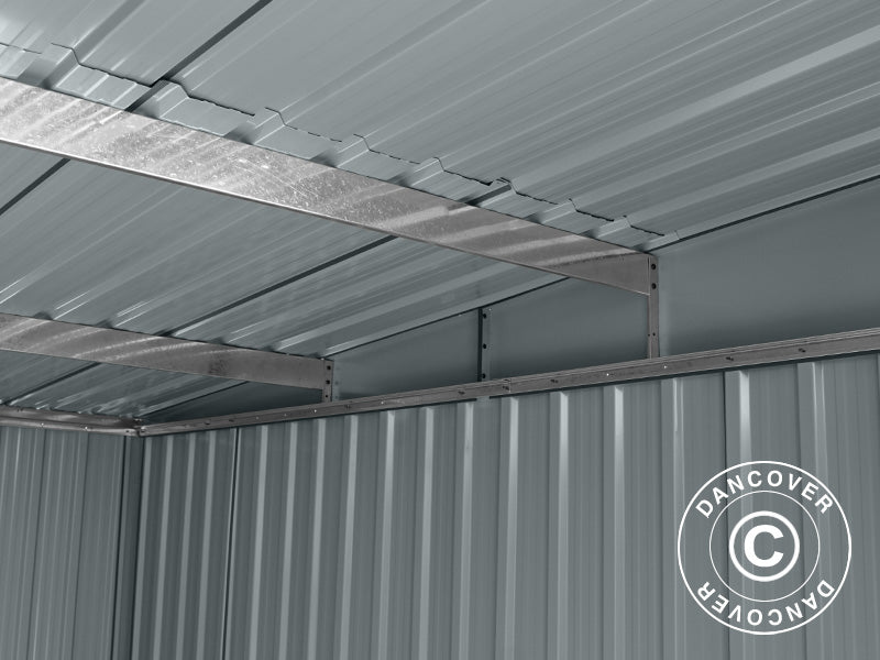 Redskapsbod m/takvindu, 2,38x1,93x2,03m,&nbsp;4,59m²,&nbsp;Antrasitt/Hvit