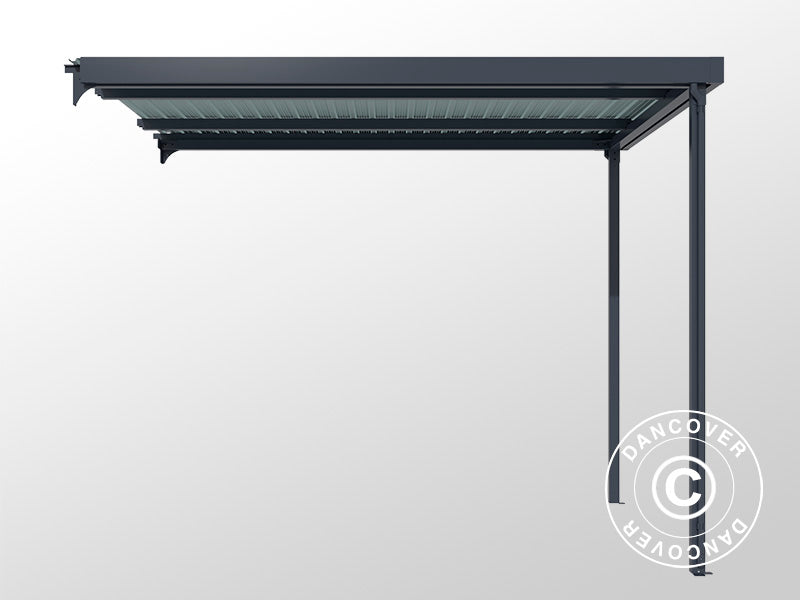 Forlengelse til redskapsbod med takvindu, 2,86x2,45x2,26m,&nbsp;7m²,&nbsp;Antrasitt