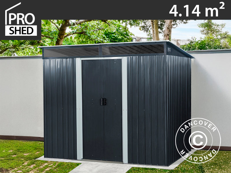 Redskapsbod med takvindu 2,38x1,74x1,96m, 4,14m&sup2;, ProShed&reg;, Antrasitt/Hvit