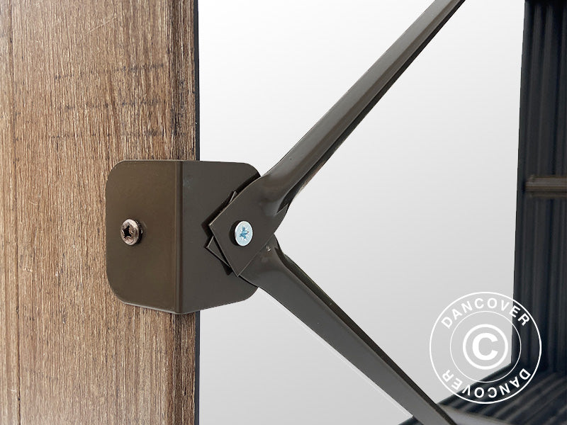 Vedskjul,&nbsp;høybed, GPPS, 1,5x0,5x1m,&nbsp;0,75m²,&nbsp;Brun&nbsp;BARE 3 STK. IGJEN