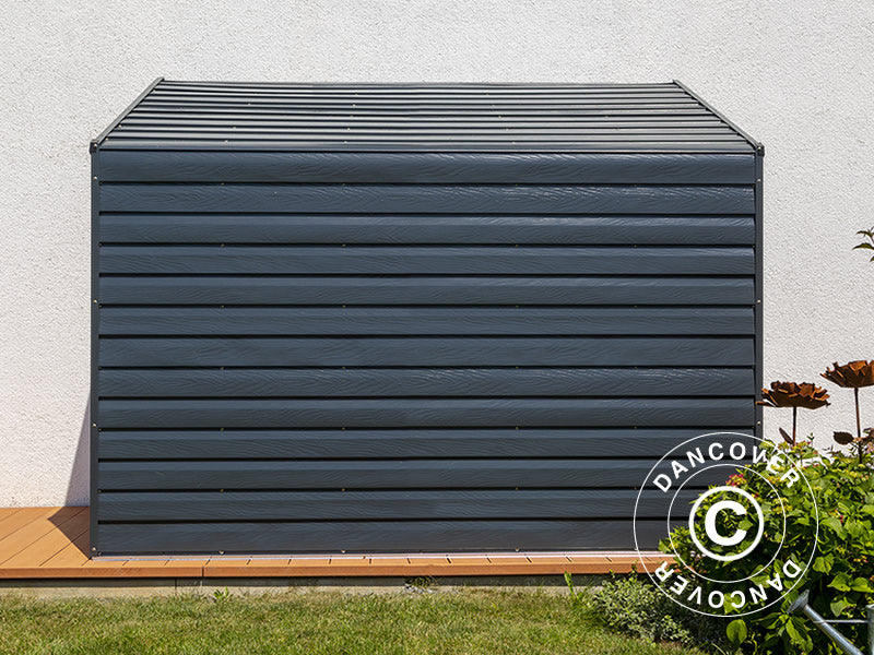 Redskapsbod mot vegg Arrow 1,24x2,03x2,08m, 2,38m&sup2;, Antrasitt