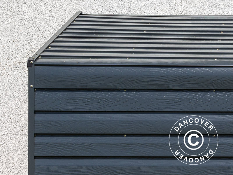 Redskapsbod mot vegg Arrow 1,24x2,03x2,08m, 2,38m&sup2;, Antrasitt