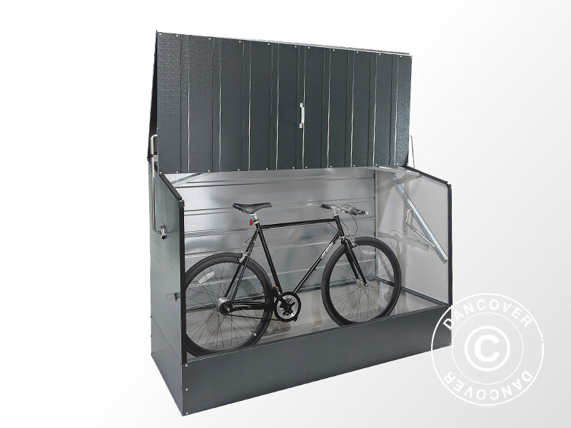 Sykkelskur, Bicycle Storage Box, Trimetals ,1,96x0,89x1,33m,&nbsp;1,74m²,&nbsp;Antrasitt
