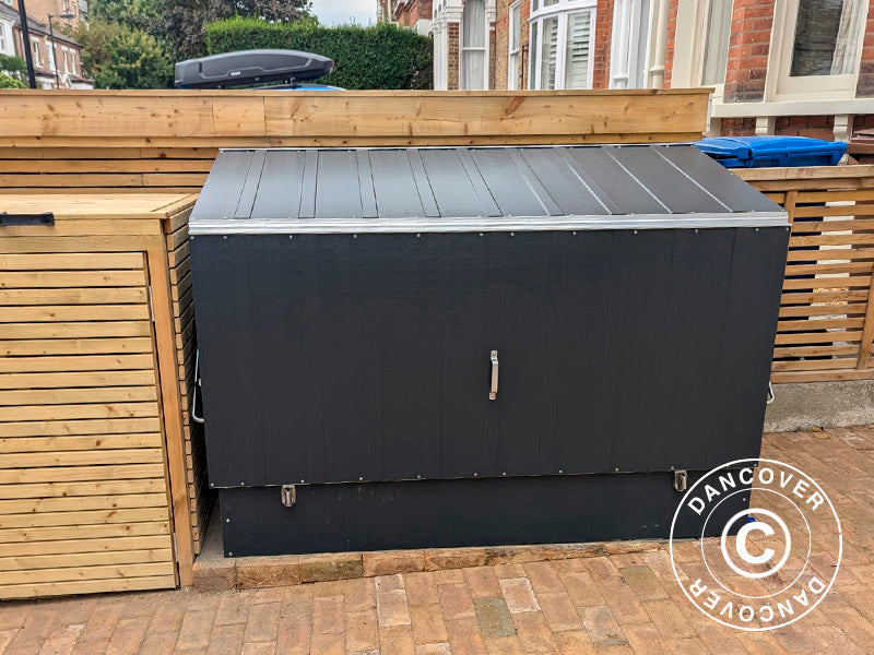 Sykkelskur, Protect-a-Cycle, Trimetals, 1,96x0,89x1,33m, 1,74m², Antrasitt