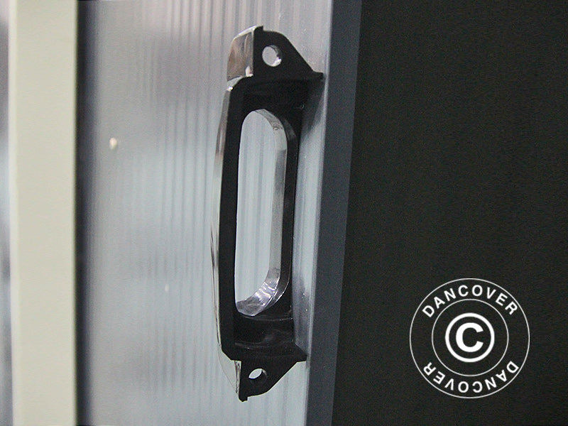 Redskapsbod m/overheng, 2,57x2,69x1,87m, 6,91m², ProShed®, Antrasitt