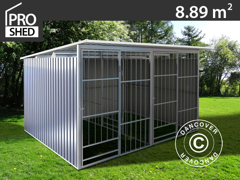 Hundegård 3,22x2,76x1,85m ProShed®, Antrasitt