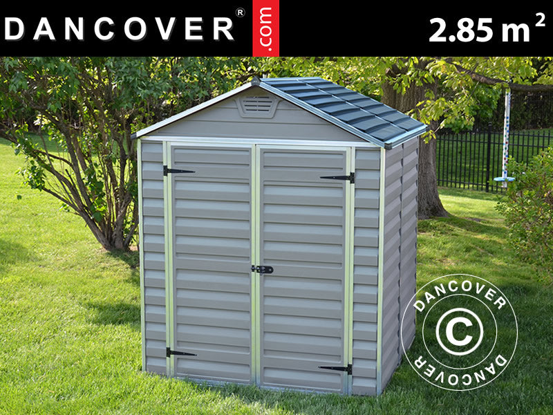 Polykarbonat redskapsbod SkyLight, Palram/Canopia, 1,85x1,54x2,17m, Grå