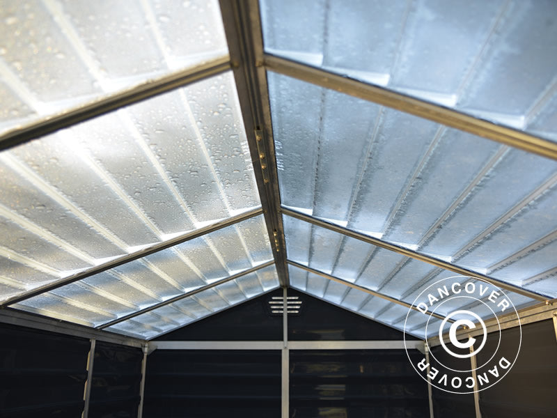 Polykarbonat redskapsbod SkyLight, Palram/Canopia, 1,85x1,54x2,17m, Midnatt grå