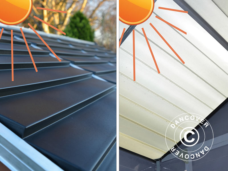 Polykarbonat redskapsbod SkyLight, Palram/Canopia, 1,85x1,54x2,17m, Midnatt grå