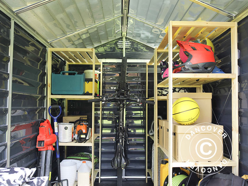 Polykarbonat redskapsbod SkyLight, Palram/Canopia, 1,85x1,54x2,17m, Midnatt grå