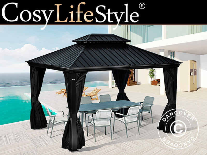 Gazebo Santa Fe Alu+ 3x4,25m Black (YS9007)
