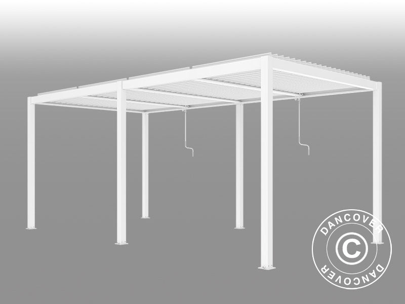 Pergola Gaz. San Pablo Alu+ 3x5,8m w/6 pcs. Screens White