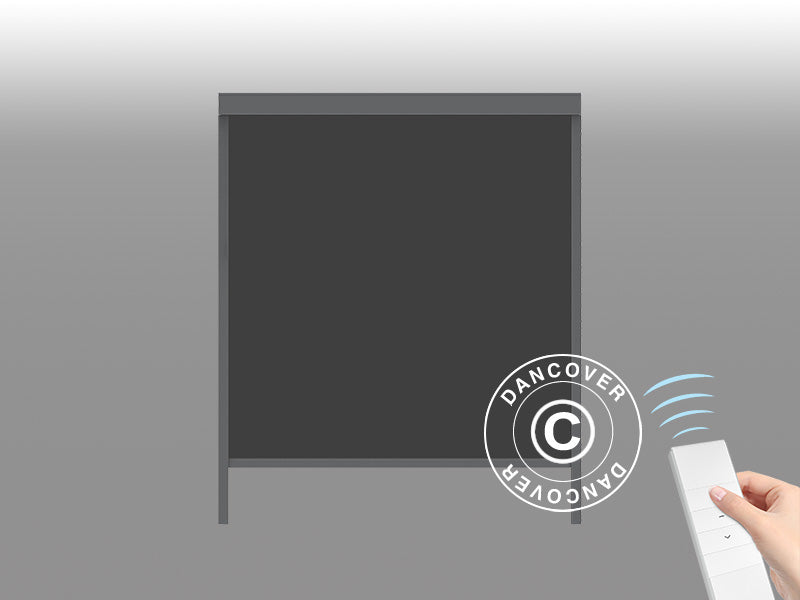 Bioklimatisk paviljong San Pablo Alu+, 3x5,8m med 6 elektriske sidevegger, Svart