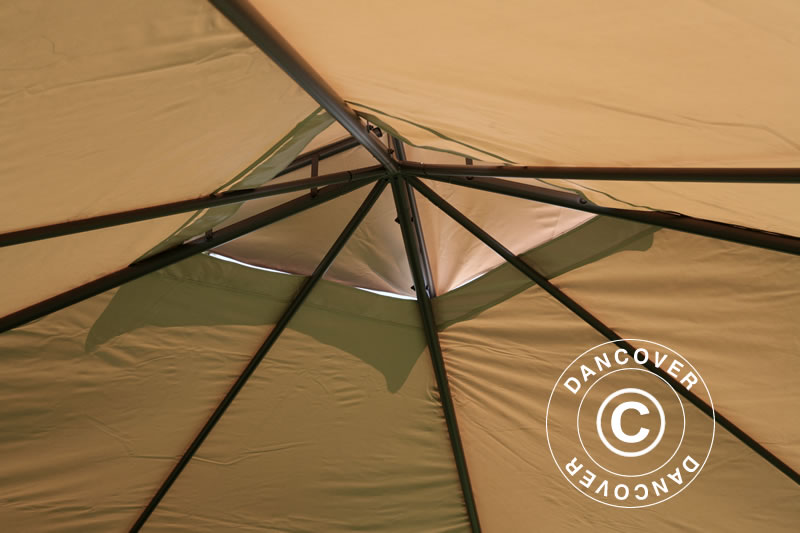 Paviljong Osiris 3x3m, Mørk beige