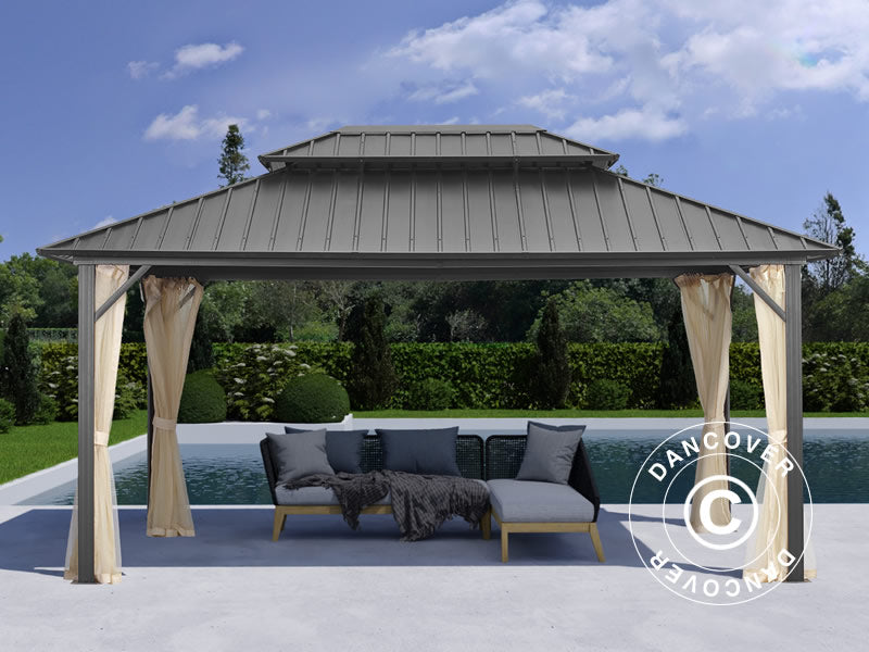 Gazebo San Francisco 3,65x4,85m Black+Ecru